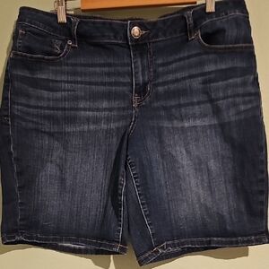Maurices Dark Blue Jean Shorts